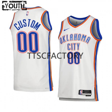 Maillot Basket Oklahoma City Thunder Personnalisé Nike 2022-23 Association Edition Blanc Swingman - Enfant